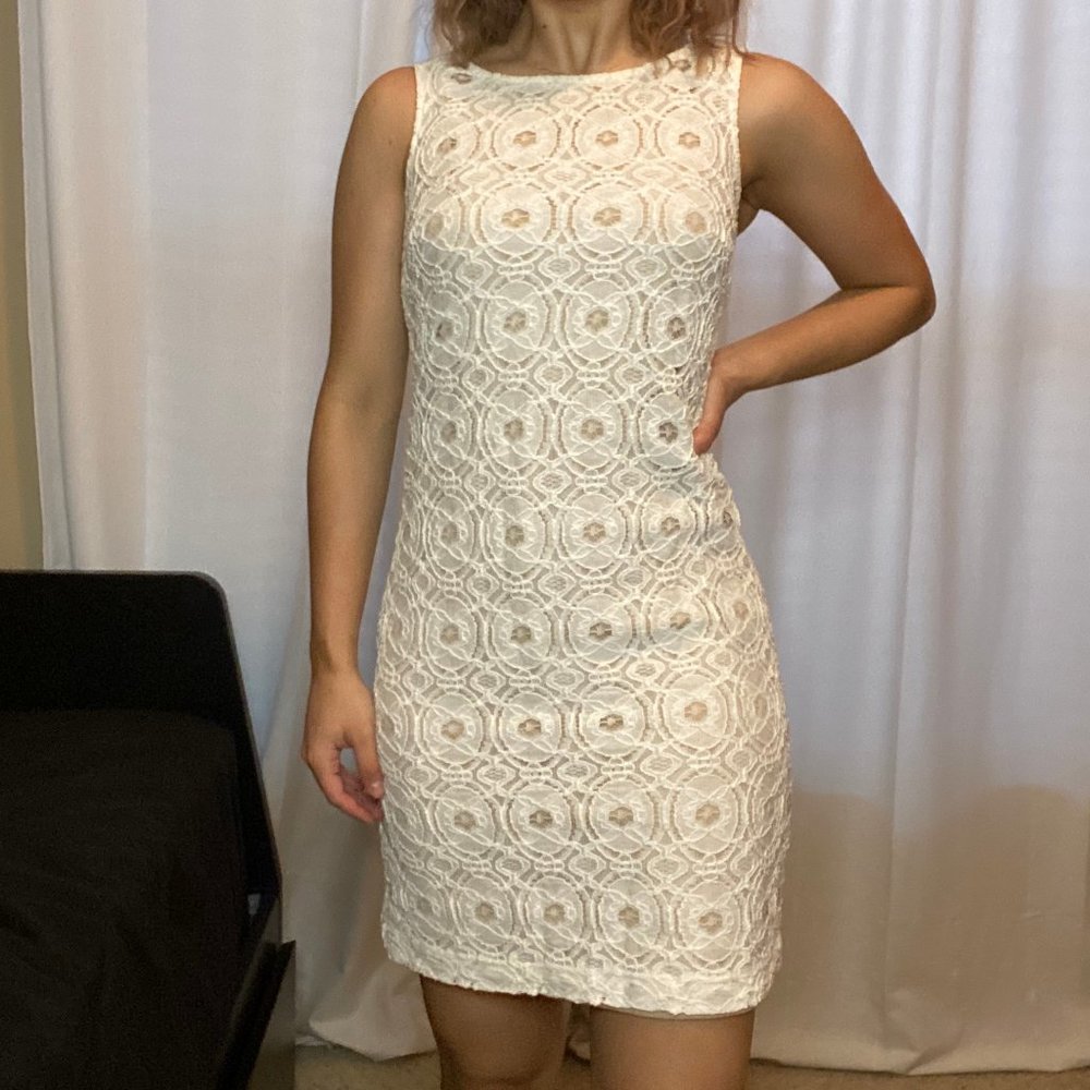 White Patterned Dress